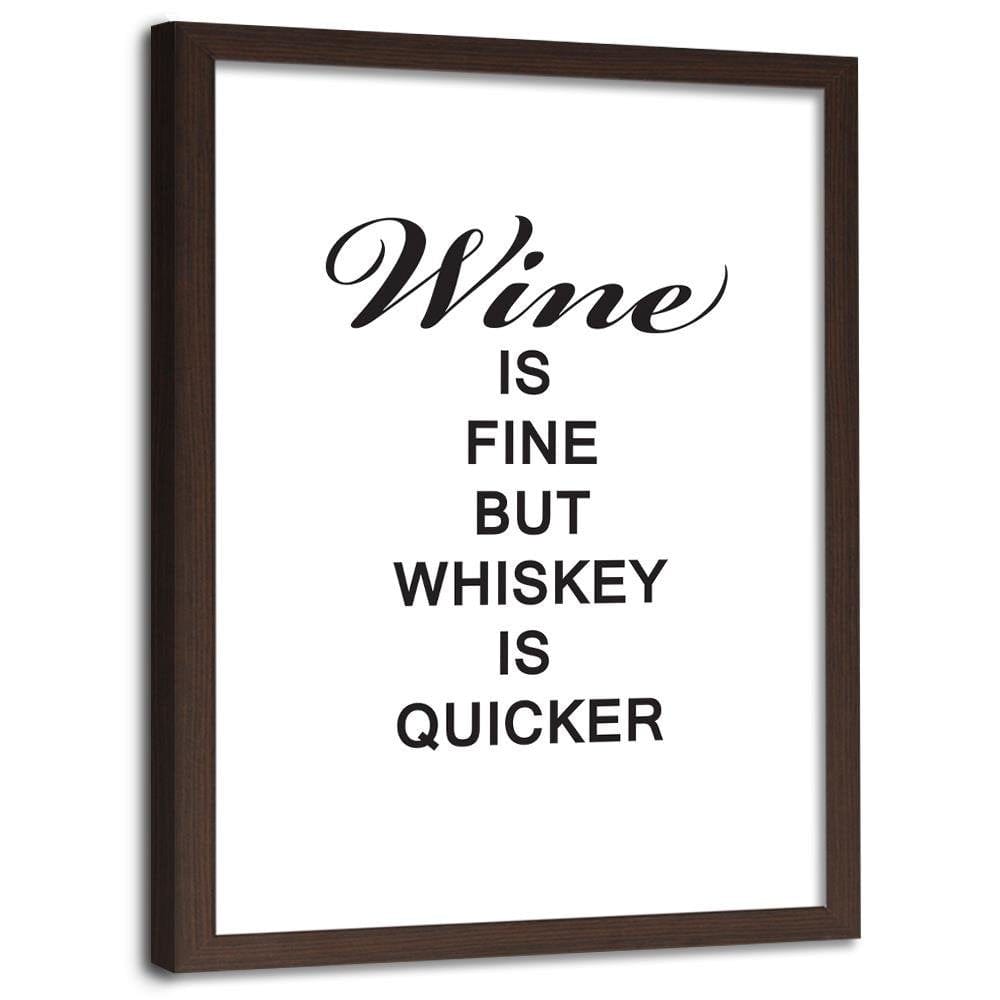 Glezna brūnā rāmī - Wine And Whiskey Home Trends DECO