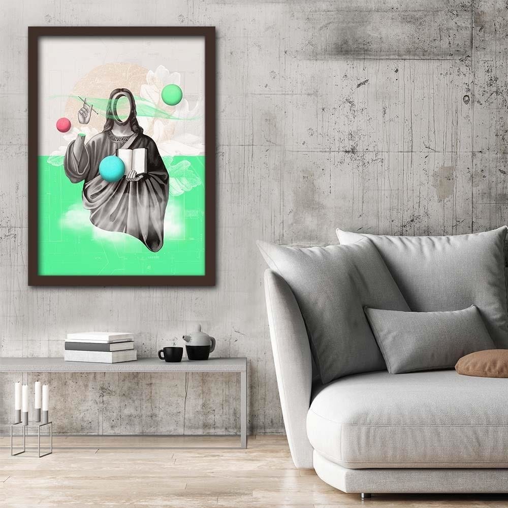 Glezna brūnā rāmī - With No Face Home Trends DECO