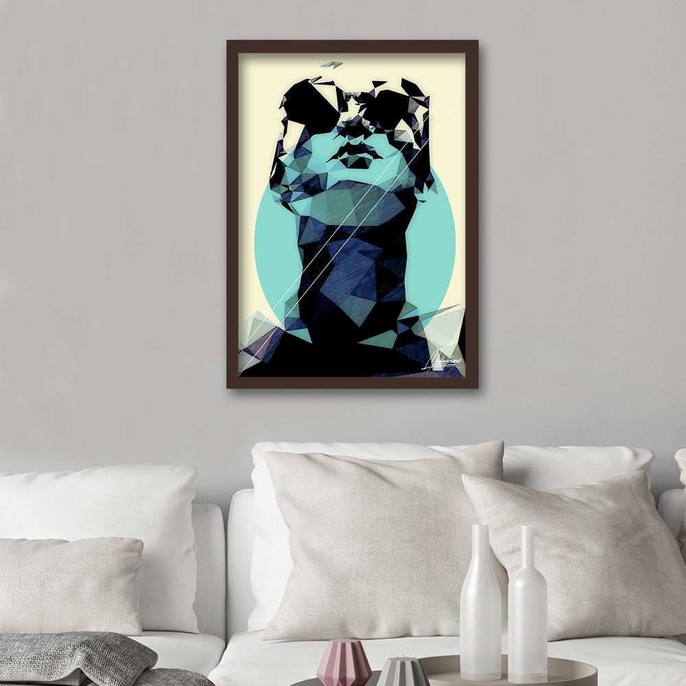 Glezna brūnā rāmī - Woman In Glasses 1 Home Trends DECO