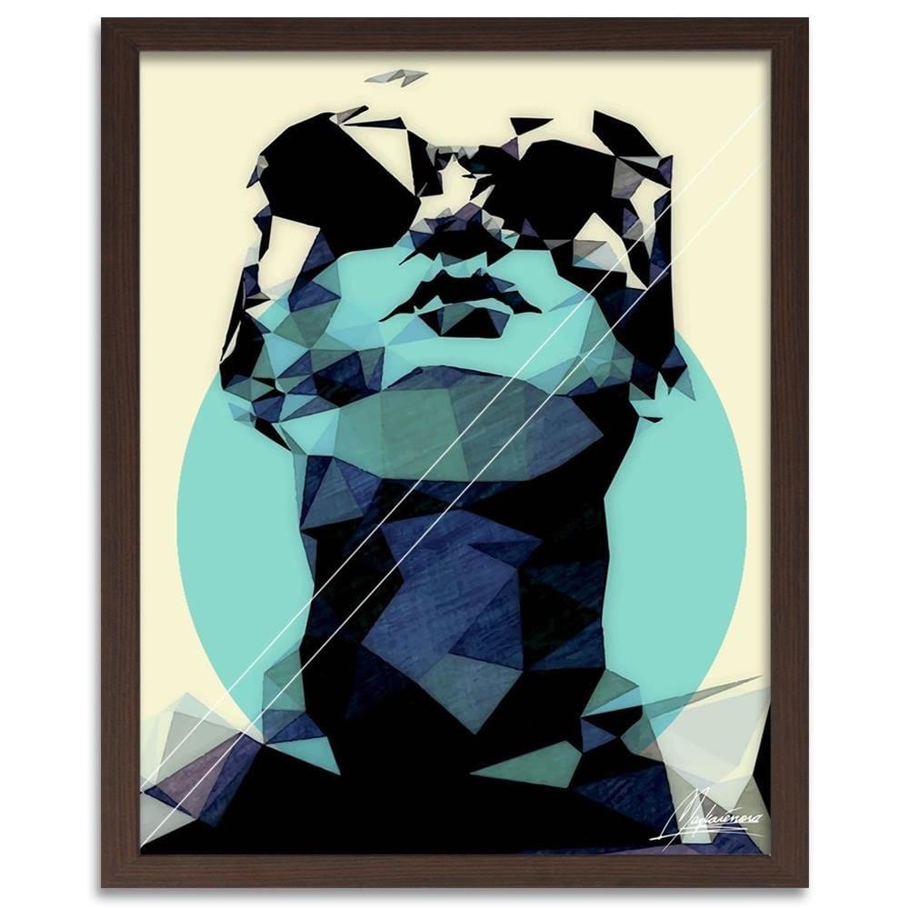 Glezna brūnā rāmī - Woman In Glasses 1 Home Trends DECO