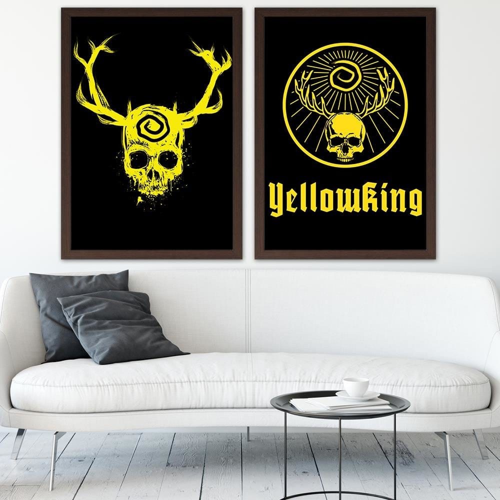 Glezna brūnā rāmī - Yellow King Yellow Home Trends DECO
