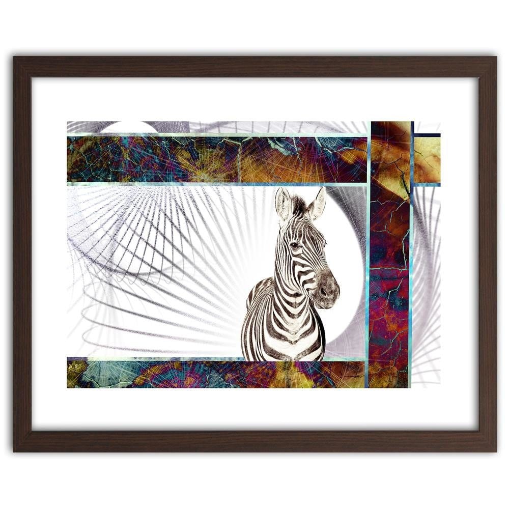 Glezna brūnā rāmī - Zebra Home Trends DECO
