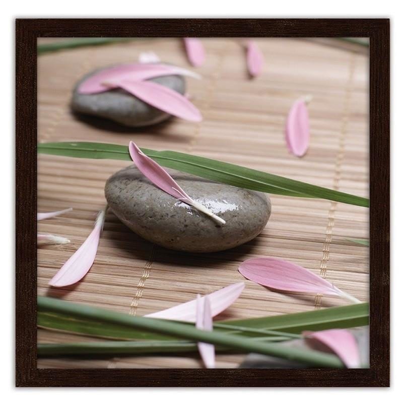 Glezna brūnā rāmī - Zen flower petals Home Trends DECO