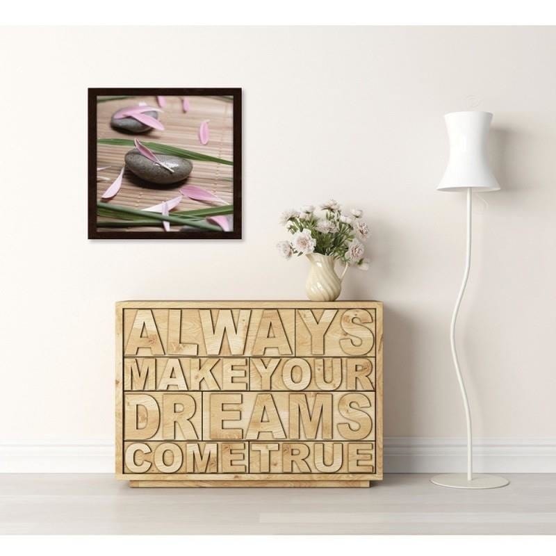 Glezna brūnā rāmī - Zen flower petals Home Trends DECO
