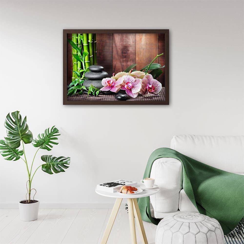 Glezna brūnā rāmī - Zen Motif Home Trends DECO