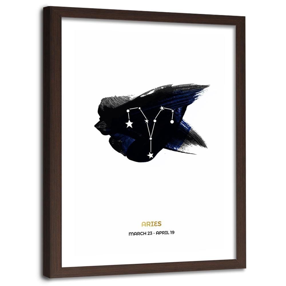 Glezna brūnā rāmī - Zodiac Bar Home Trends DECO