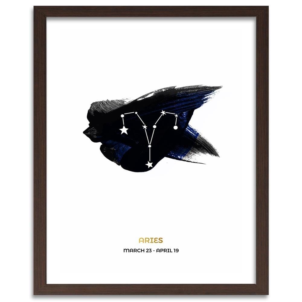 Glezna brūnā rāmī - Zodiac Bar Home Trends DECO