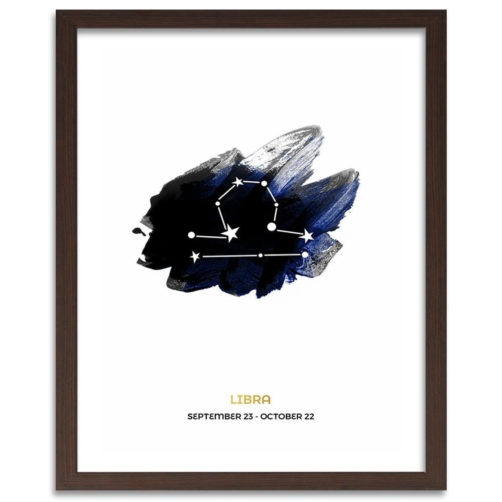 Glezna brūnā rāmī - Zodiac Libra Home Trends DECO