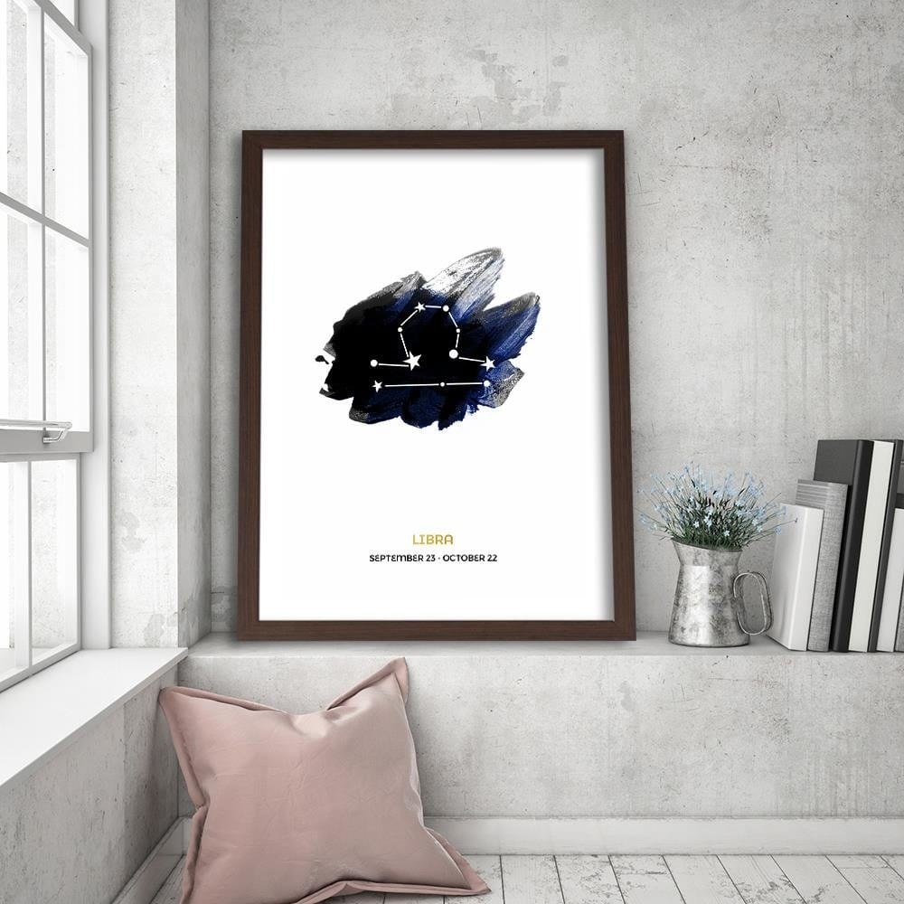 Glezna brūnā rāmī - Zodiac Libra Home Trends DECO