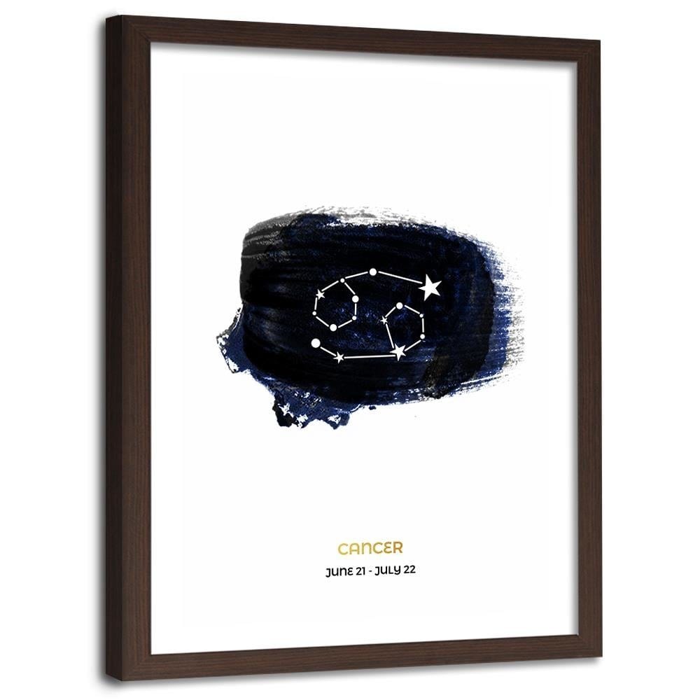 Glezna brūnā rāmī - Zodiac Sign Cancer Home Trends DECO