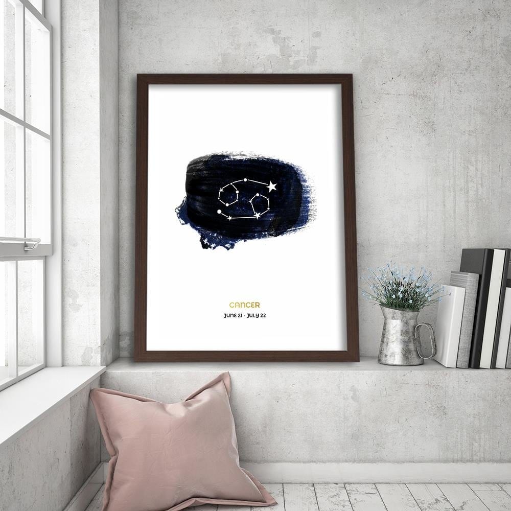 Glezna brūnā rāmī - Zodiac Sign Cancer Home Trends DECO