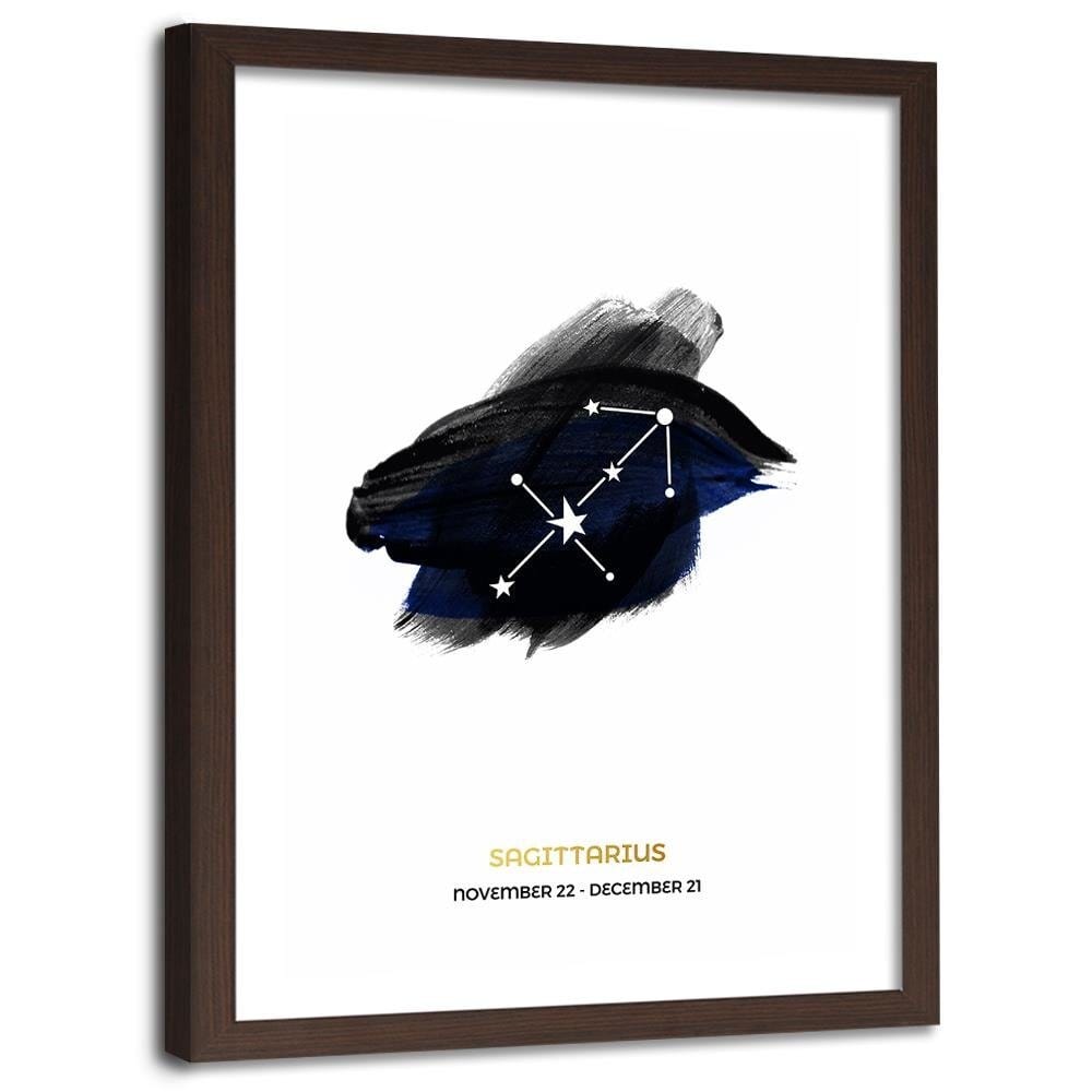 Glezna brūnā rāmī - Zodiac Sign Sagittarius Home Trends DECO