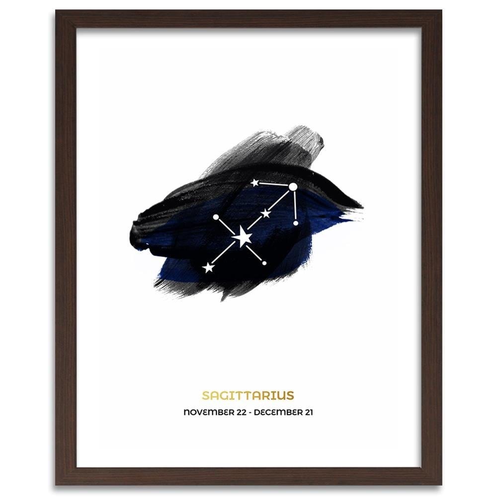 Glezna brūnā rāmī - Zodiac Sign Sagittarius Home Trends DECO