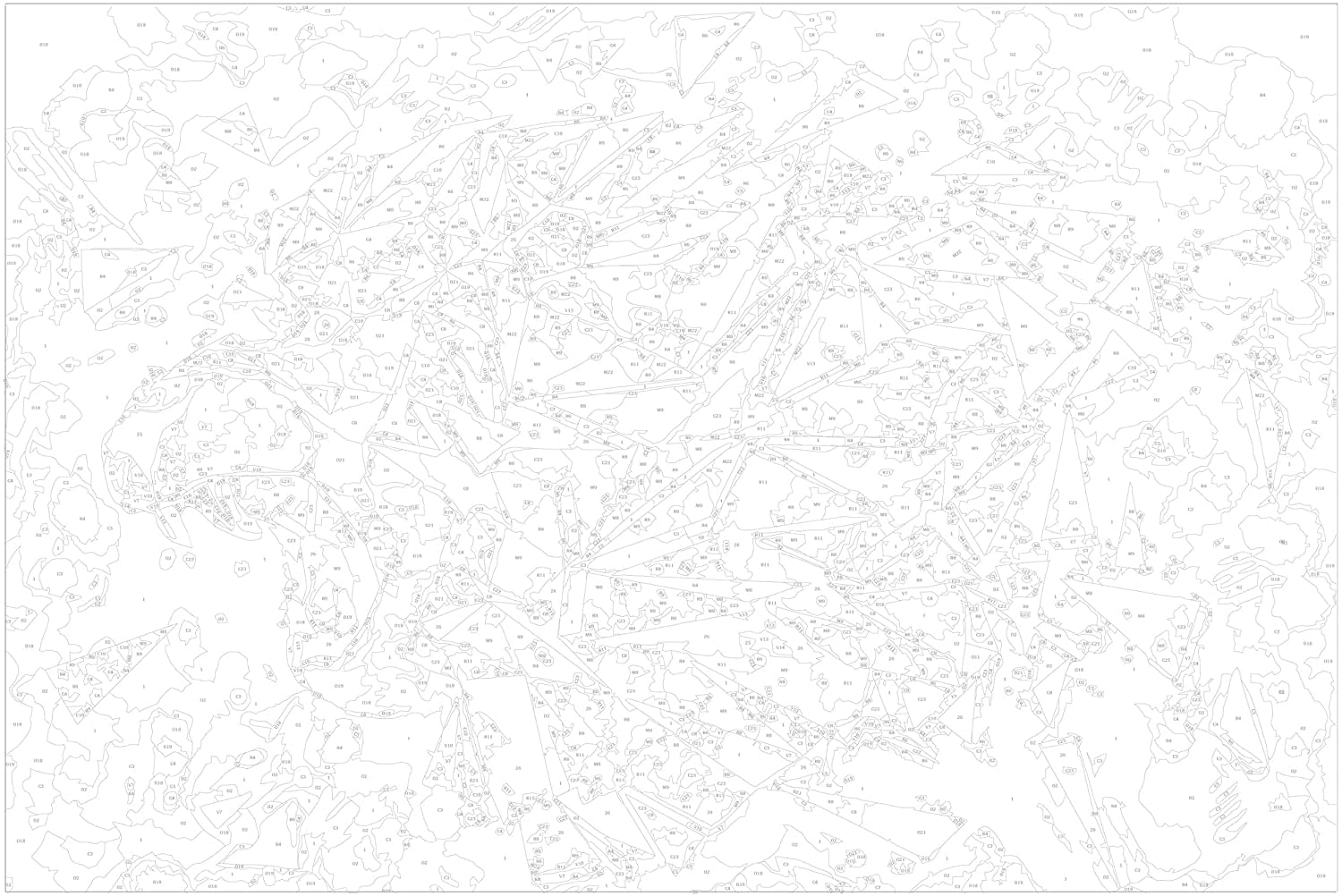 Glezna izkrāso pēc cipariem - Abstract Lion (60x40 cm) Artgeist