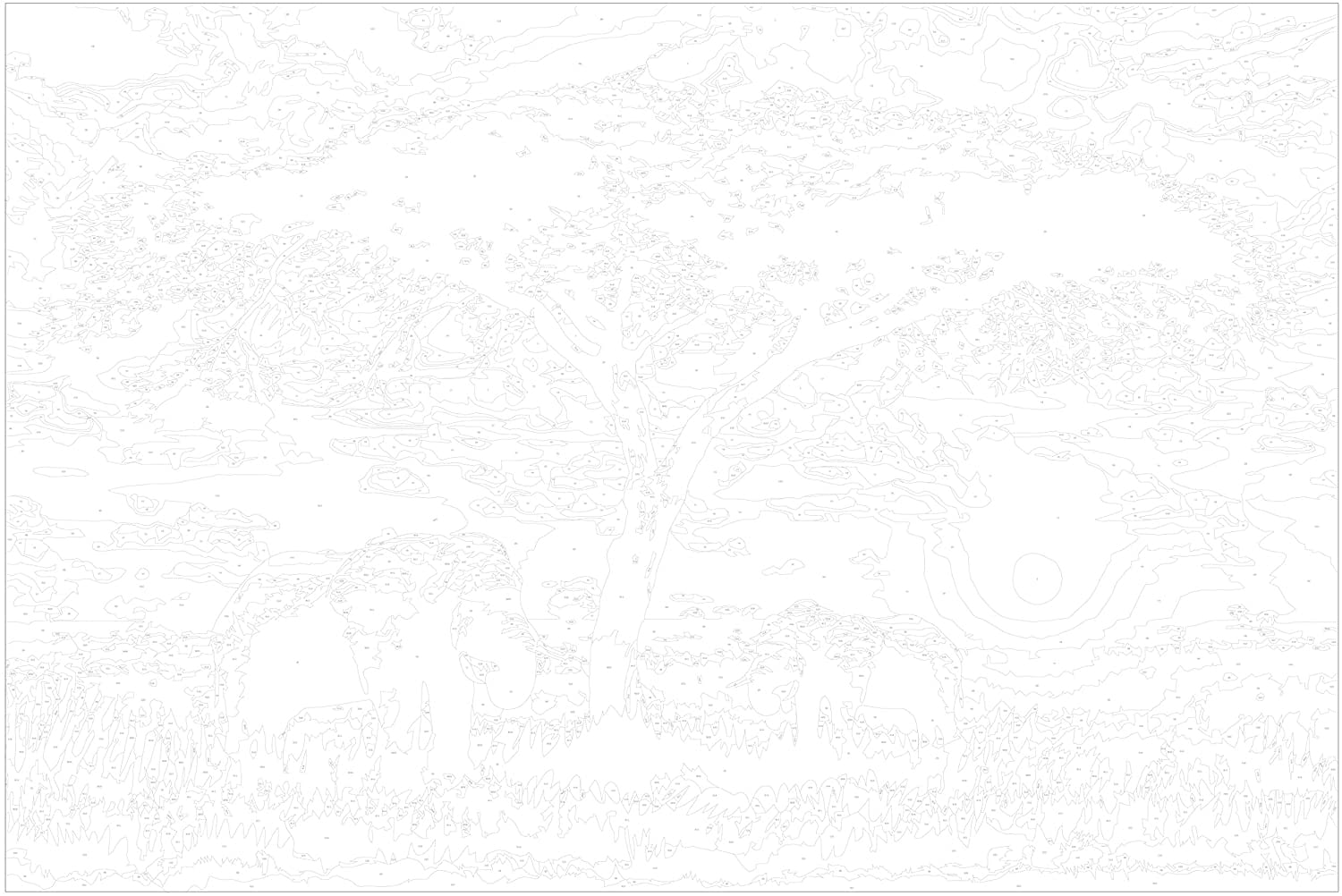 Glezna izkrāso pēc cipariem - Africa at Sunset (120x80 cm) Artgeist