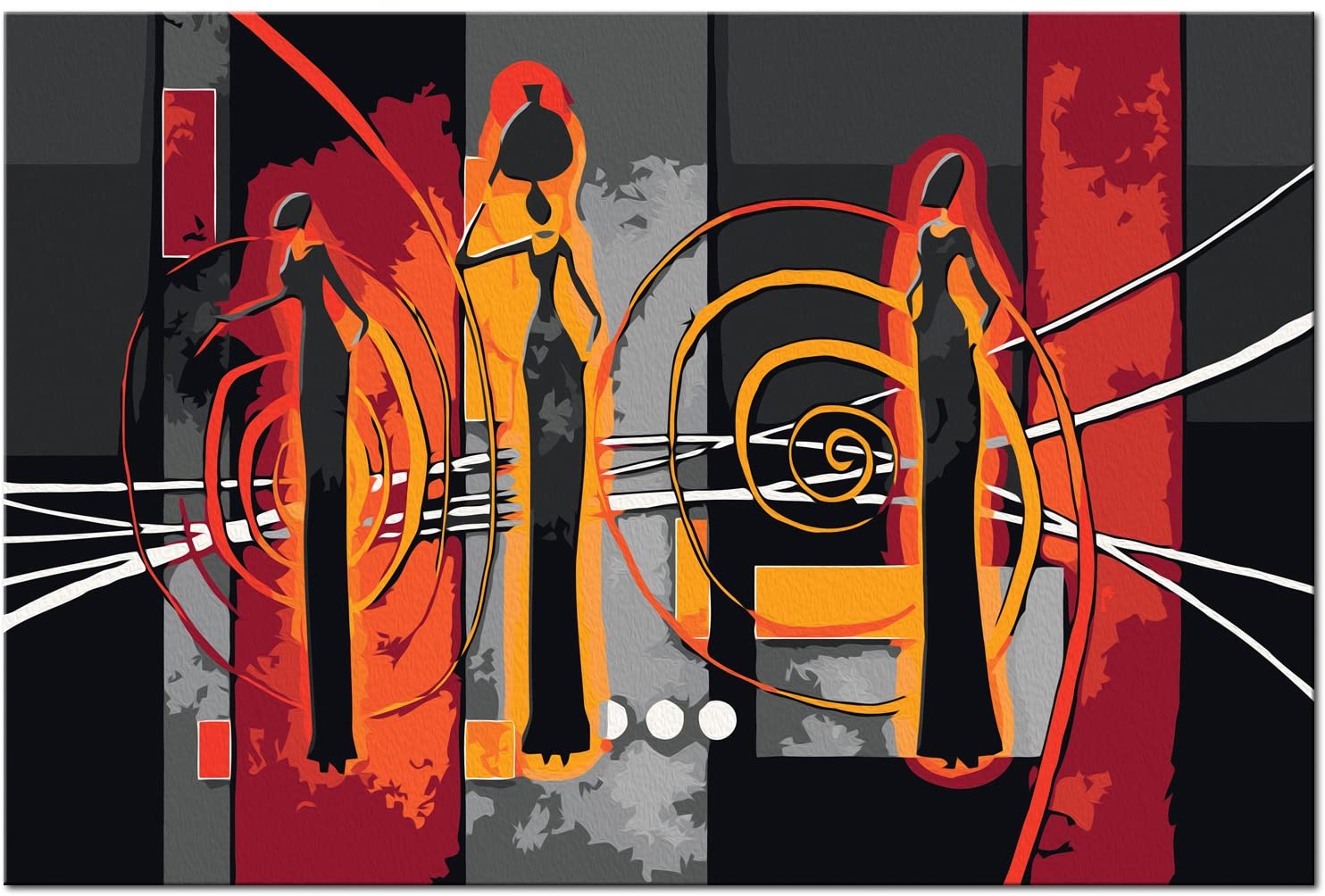Glezna izkrāso pēc cipariem - African Women (60x40 cm) Artgeist