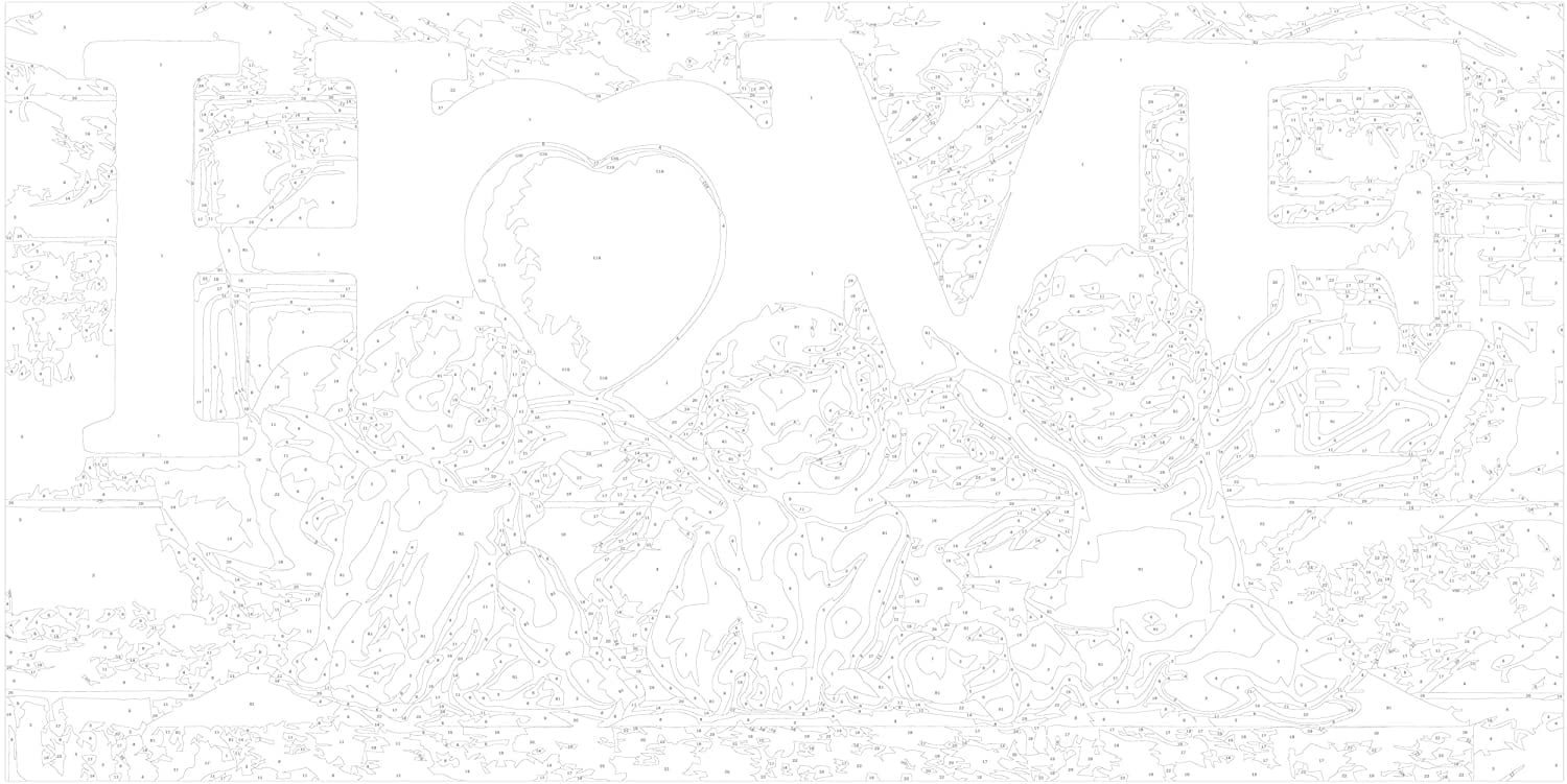 Glezna izkrāso pēc cipariem - Angels (Home) 80x40 cm Artgeist