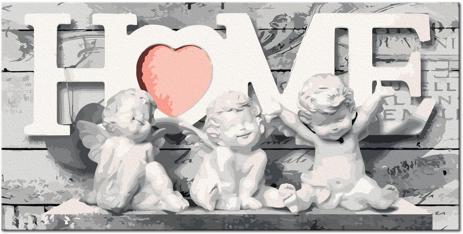 Glezna izkrāso pēc cipariem - Angels (Home) 80x40 cm Artgeist