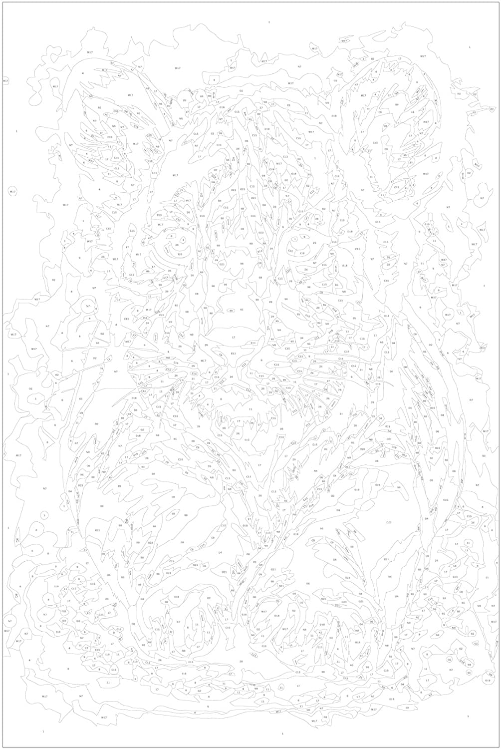 Glezna izkrāso pēc cipariem - Baby Tiger 40x60 cm Artgeist