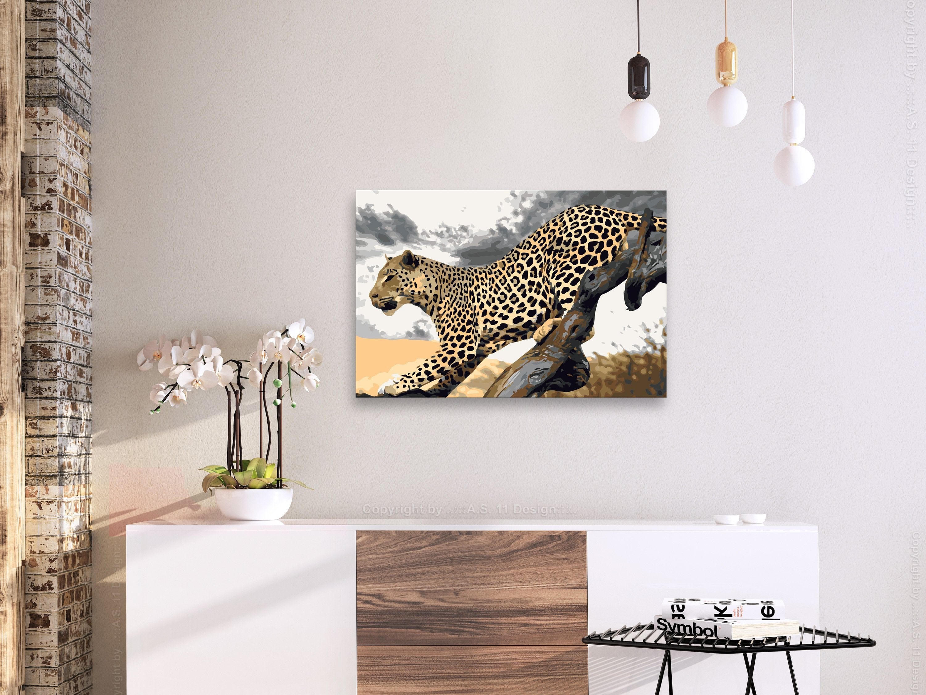 Glezna izkrāso pēc cipariem - Cheetah 60x40 cm Artgeist