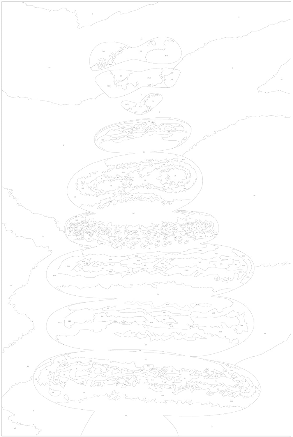 Glezna izkrāso pēc cipariem - Colored Pebbles 40x60 cm Artgeist