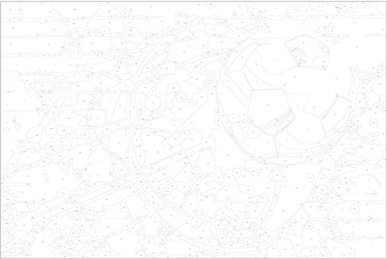 Glezna izkrāso pēc cipariem - Colourful Ball 60x40 cm Artgeist