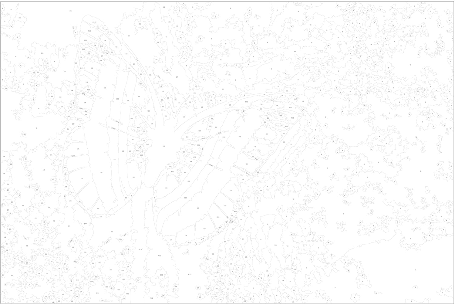 Glezna izkrāso pēc cipariem - Colourful Butterfly 60x40 cm Artgeist