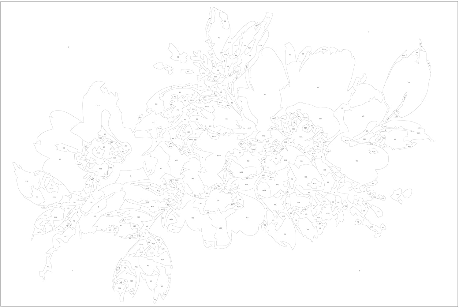 Glezna izkrāso pēc cipariem - Colourful Flowers 60x40 cm Artgeist