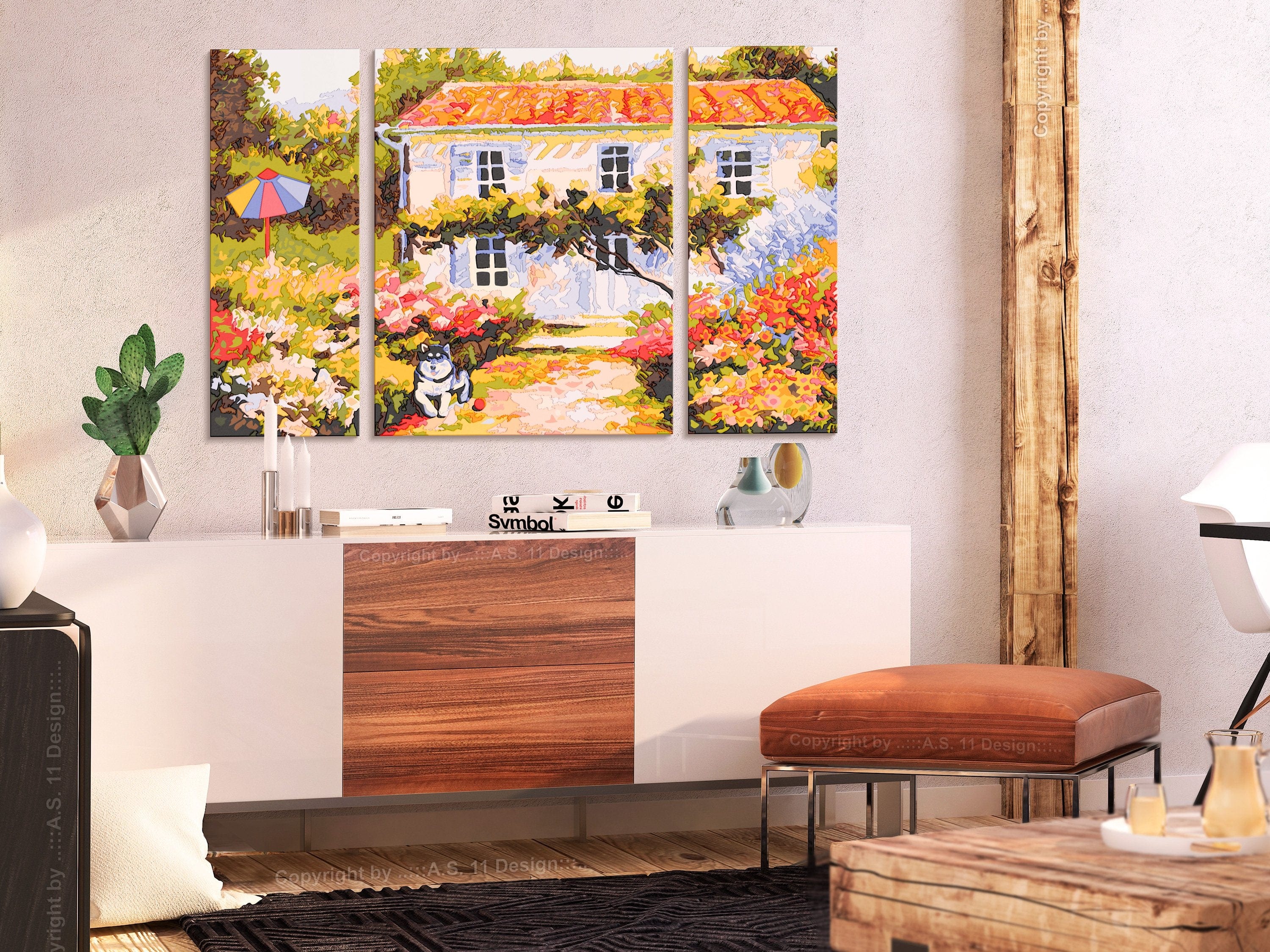 Glezna izkrāso pēc cipariem - Country House 80x50 cm Artgeist