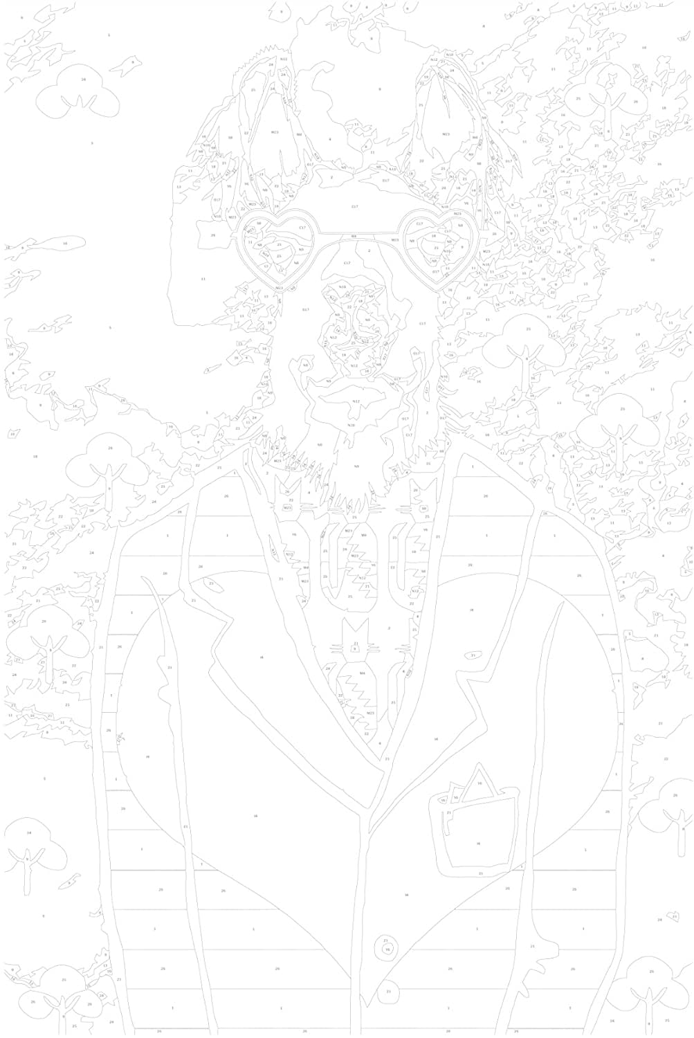 Glezna izkrāso pēc cipariem - Crazy Alpaca 40x60 cm Artgeist