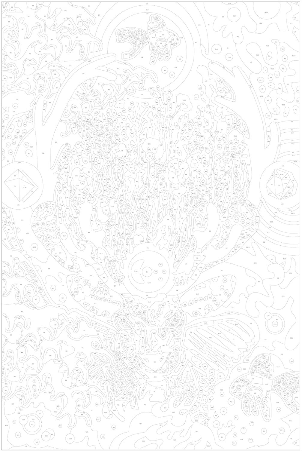 Glezna izkrāso pēc cipariem - Deer and Flowers 40x60 cm Artgeist