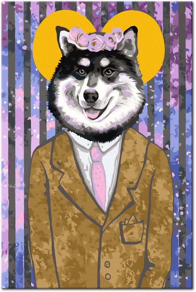 Glezna izkrāso pēc cipariem - Dog in Suit 40x60 cm Artgeist