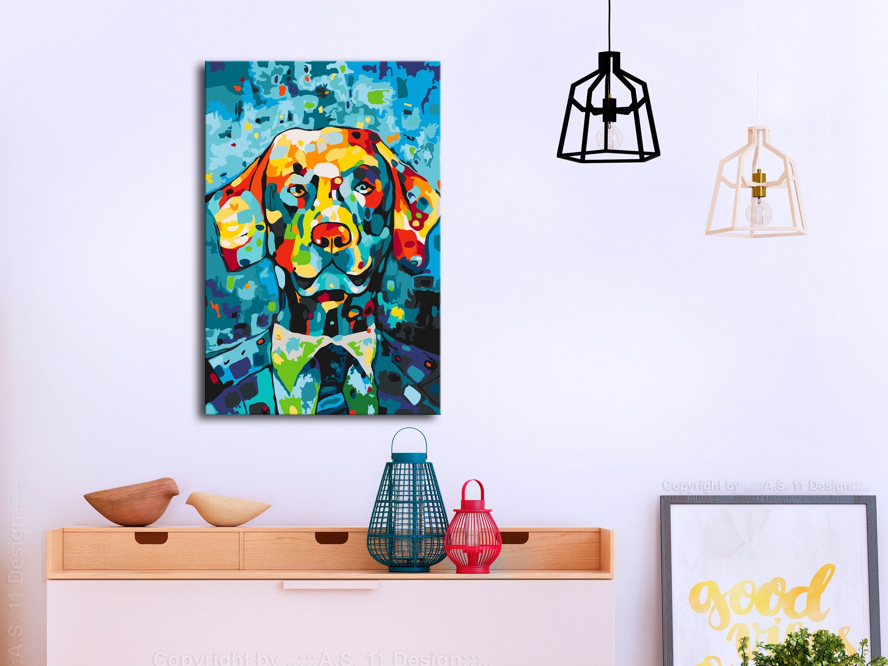 Glezna izkrāso pēc cipariem - Dog Portrait 40x60 cm Artgeist