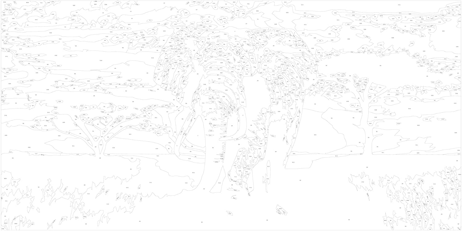 Glezna izkrāso pēc cipariem - Elephant in Africa 80x40 cm Artgeist