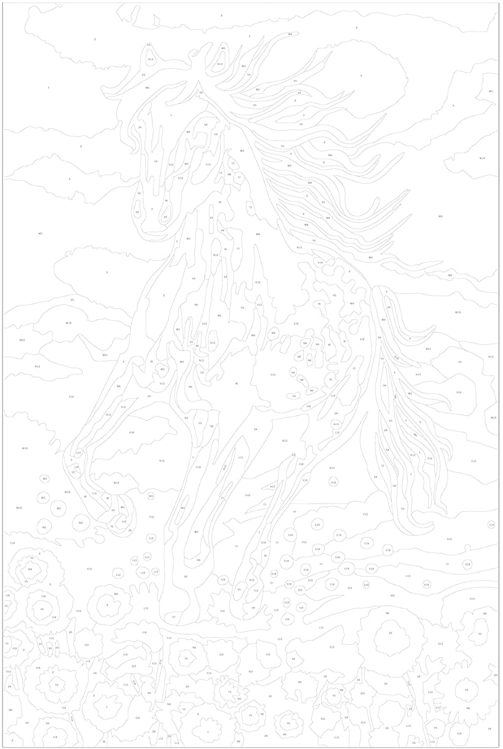 Glezna izkrāso pēc cipariem - Fairytale Horse 40x60 cm Artgeist