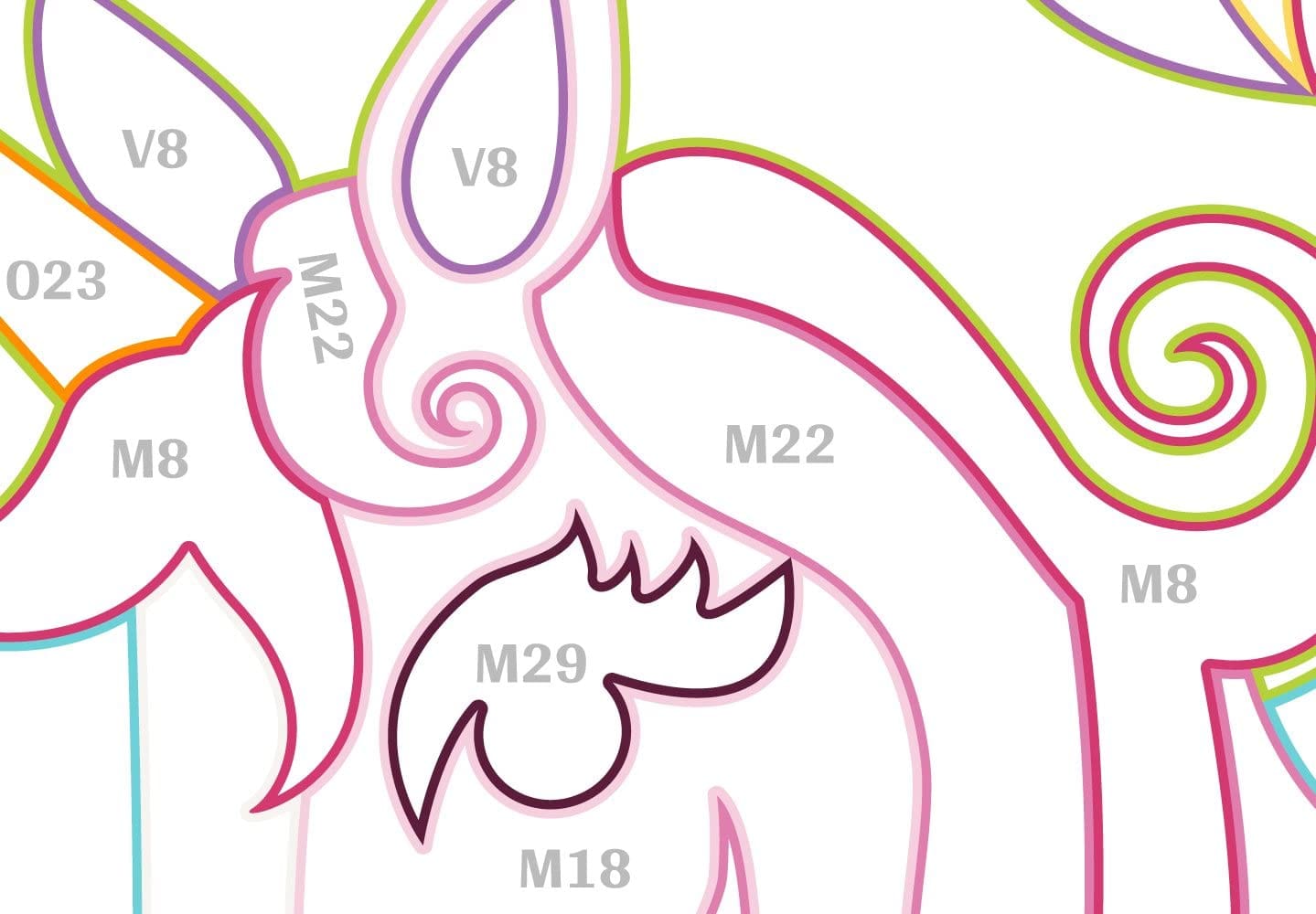 Glezna izkrāso pēc cipariem - Fairytale Unicorns 33x23 cm Artgeist