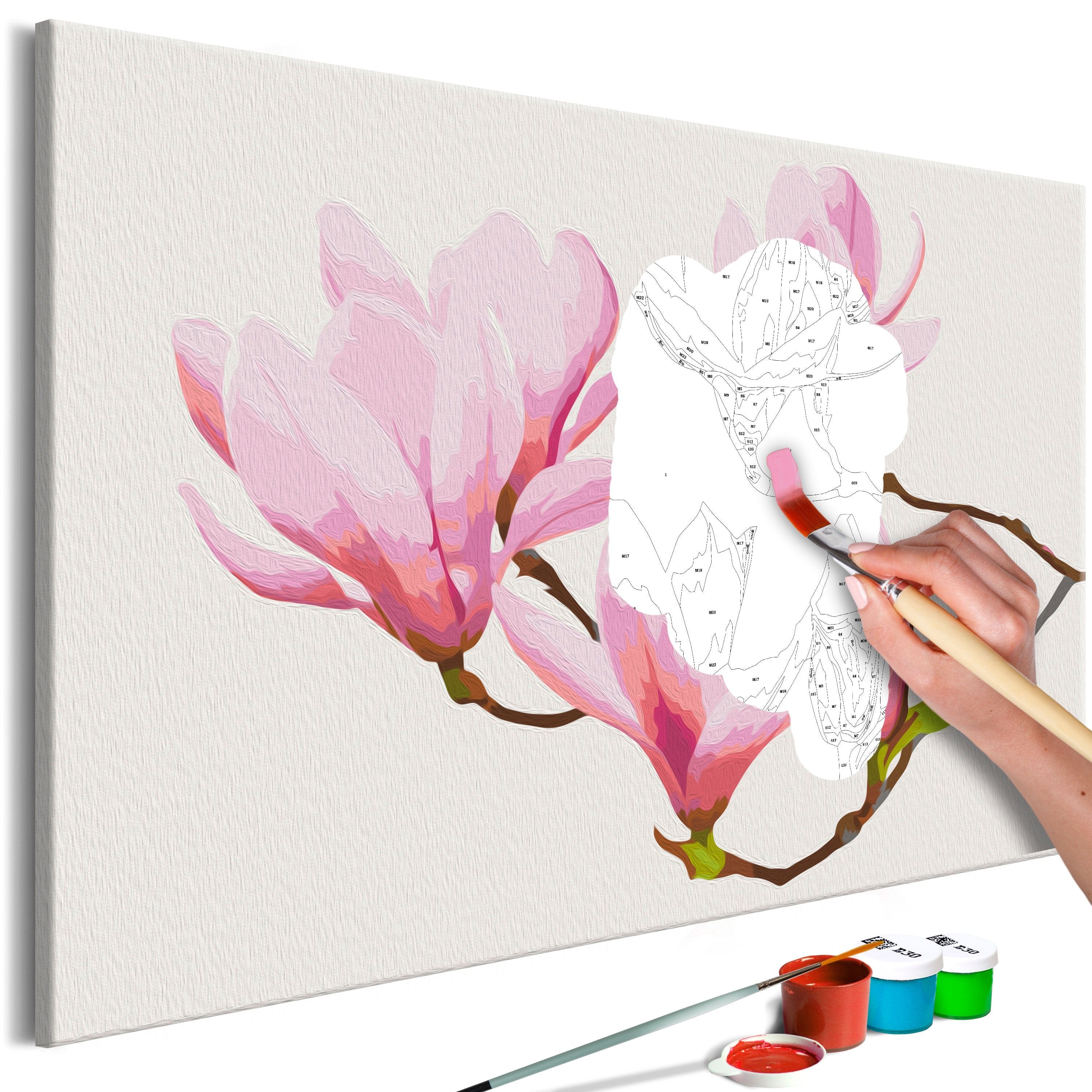 Glezna izkrāso pēc cipariem - Floral Twig 60x40 cm Artgeist