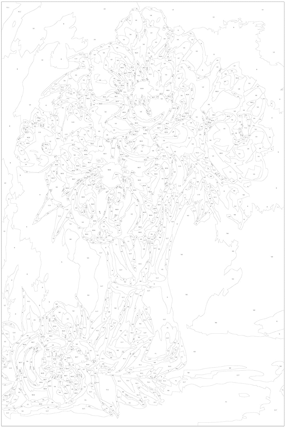 Glezna izkrāso pēc cipariem - Flowers In A Vase 40x60 cm Artgeist