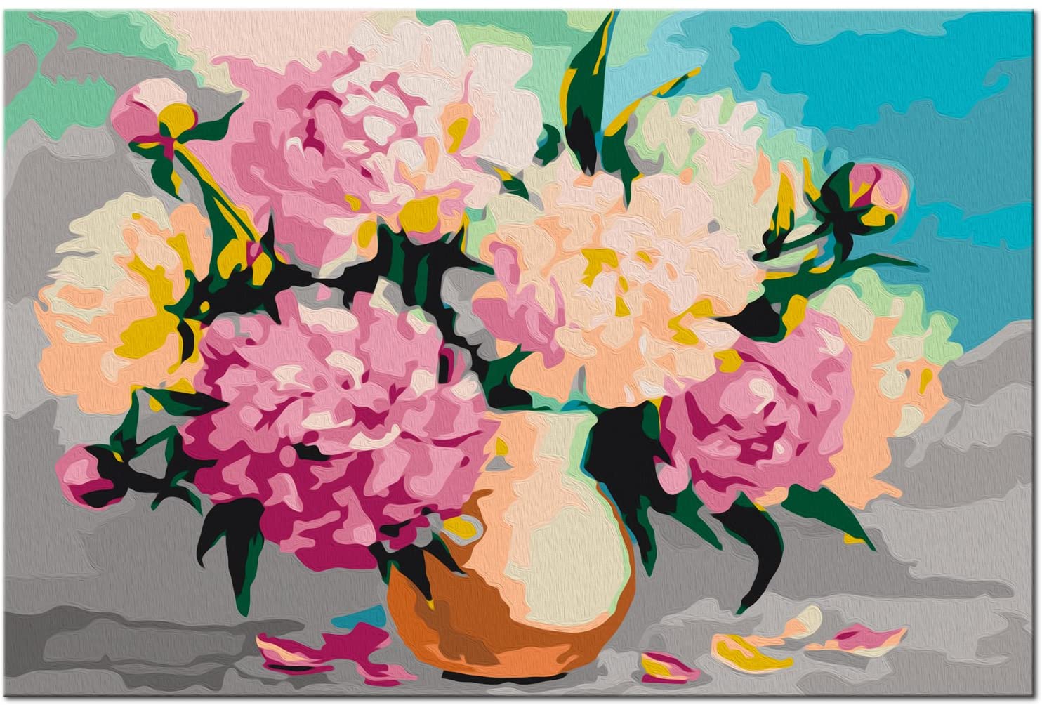 Glezna izkrāso pēc cipariem - Flowers in Vase 60x40 cm Artgeist