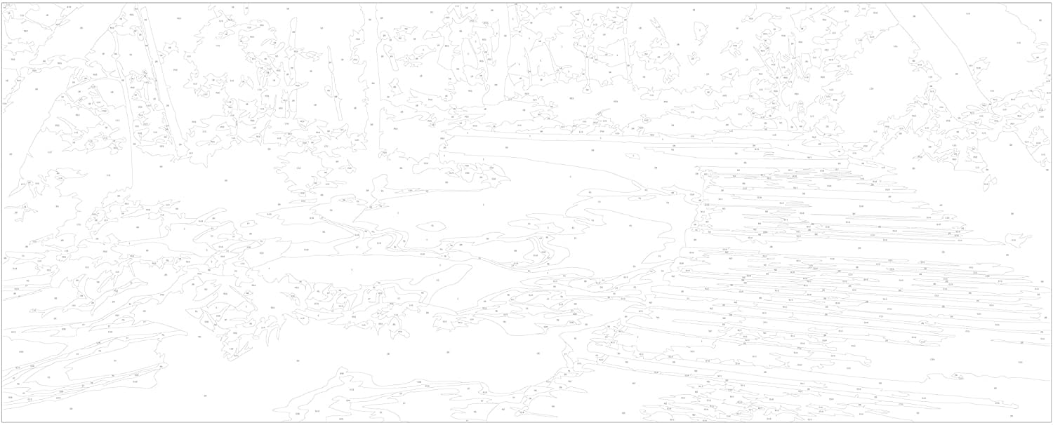 Glezna izkrāso pēc cipariem - Footbridge 100x40 cm Artgeist