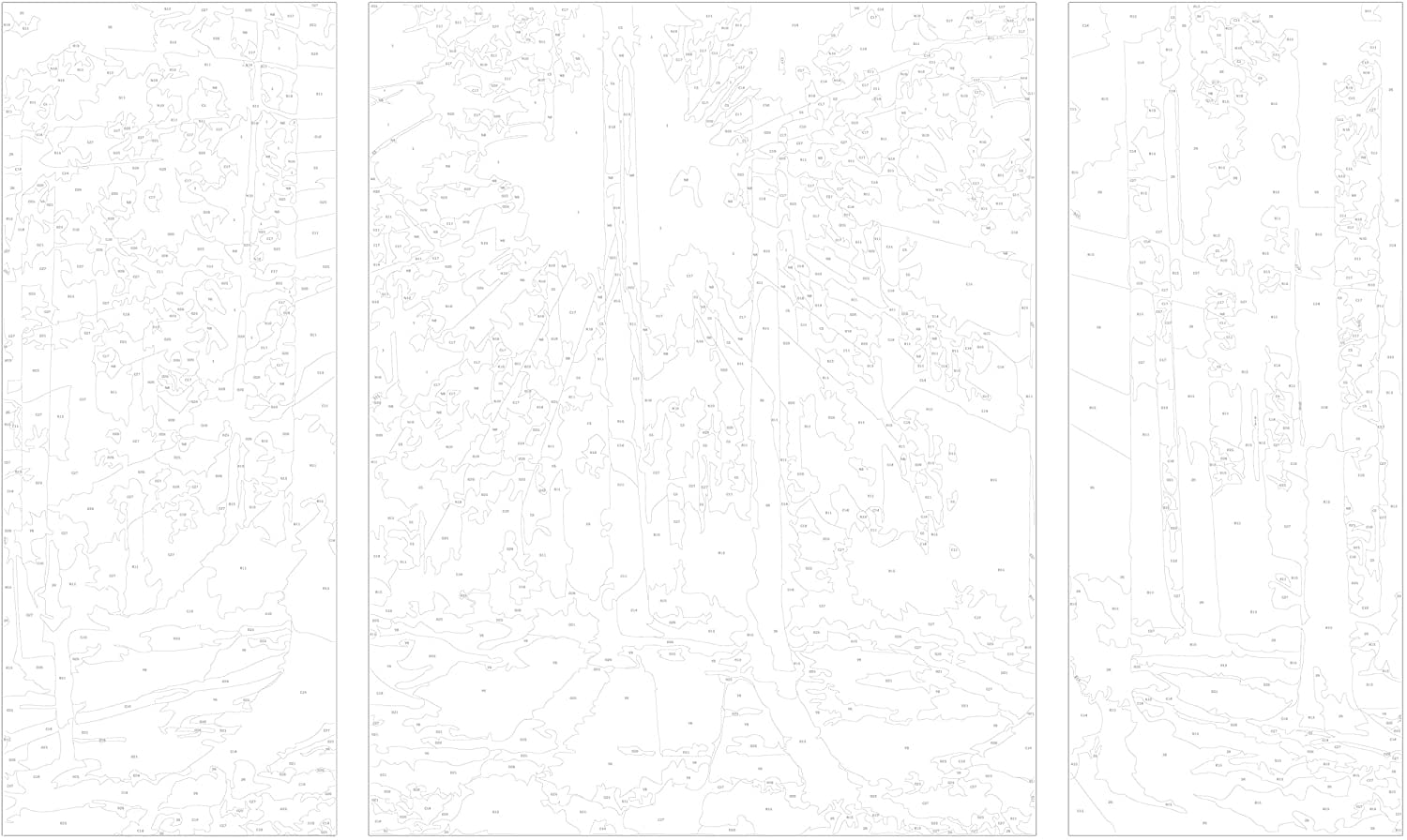 Glezna izkrāso pēc cipariem - Forest (Autumn) 80x50 cm Artgeist