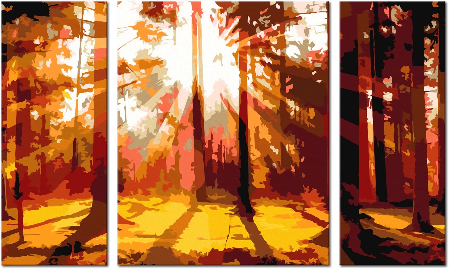 Glezna izkrāso pēc cipariem - Forest (Autumn) 80x50 cm Artgeist