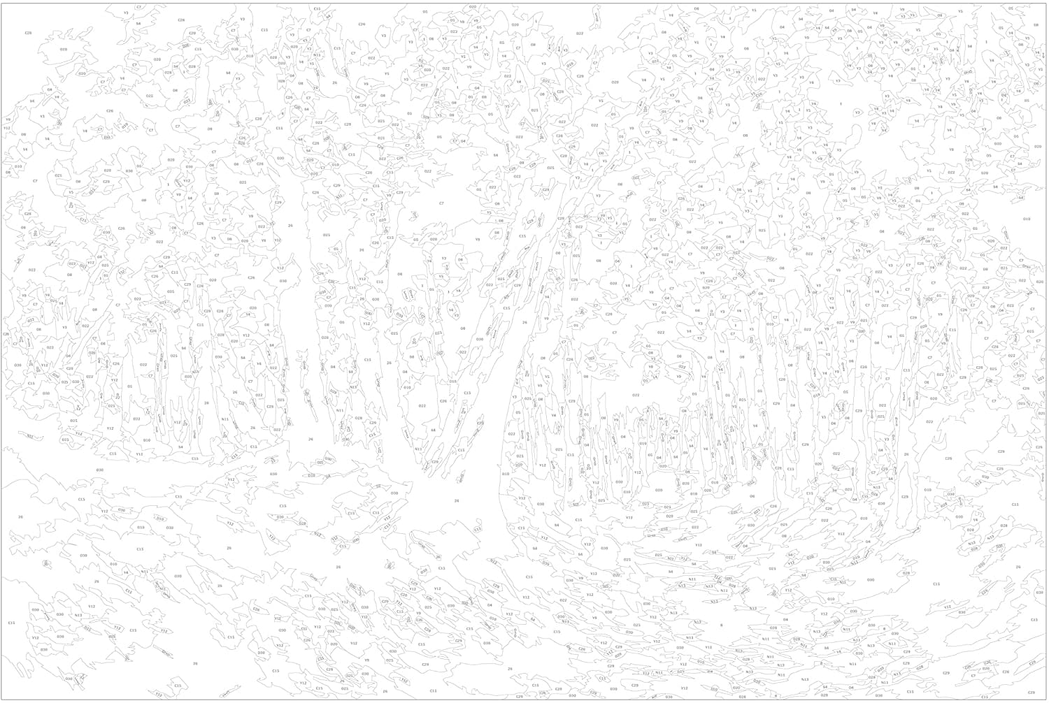 Glezna izkrāso pēc cipariem - Forest Track 60x40 cm Artgeist