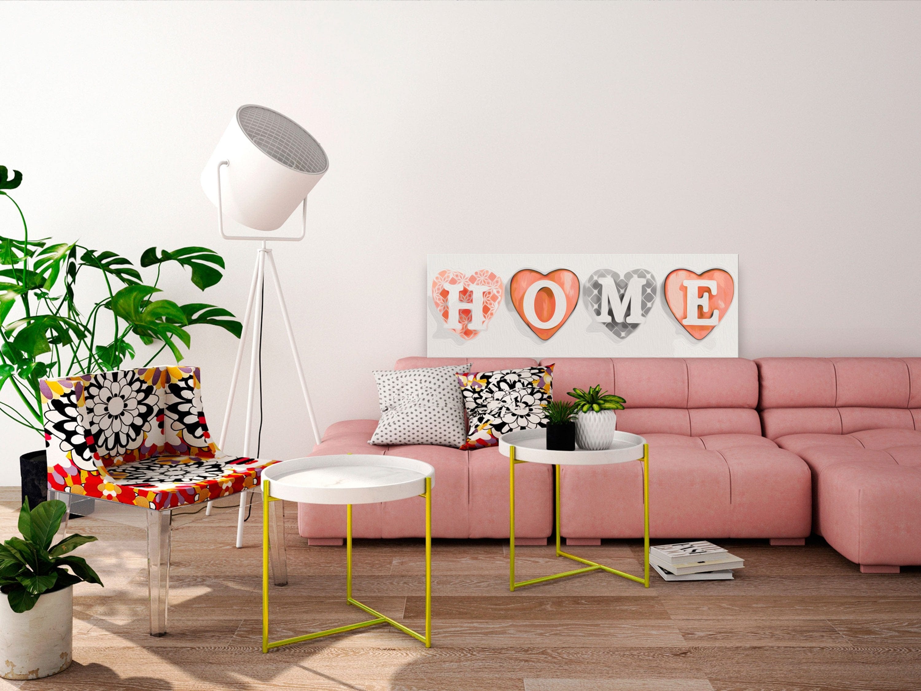 Glezna izkrāso pēc cipariem - Four Hearts 60x40 cm Artgeist