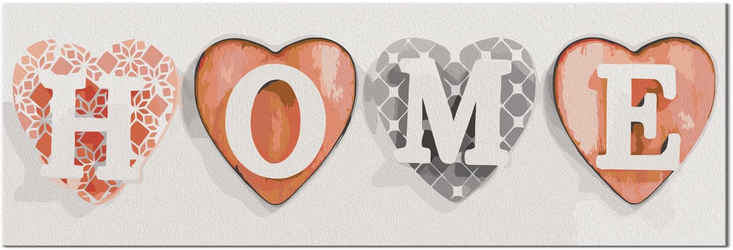 Glezna izkrāso pēc cipariem - Four Hearts 60x40 cm Artgeist