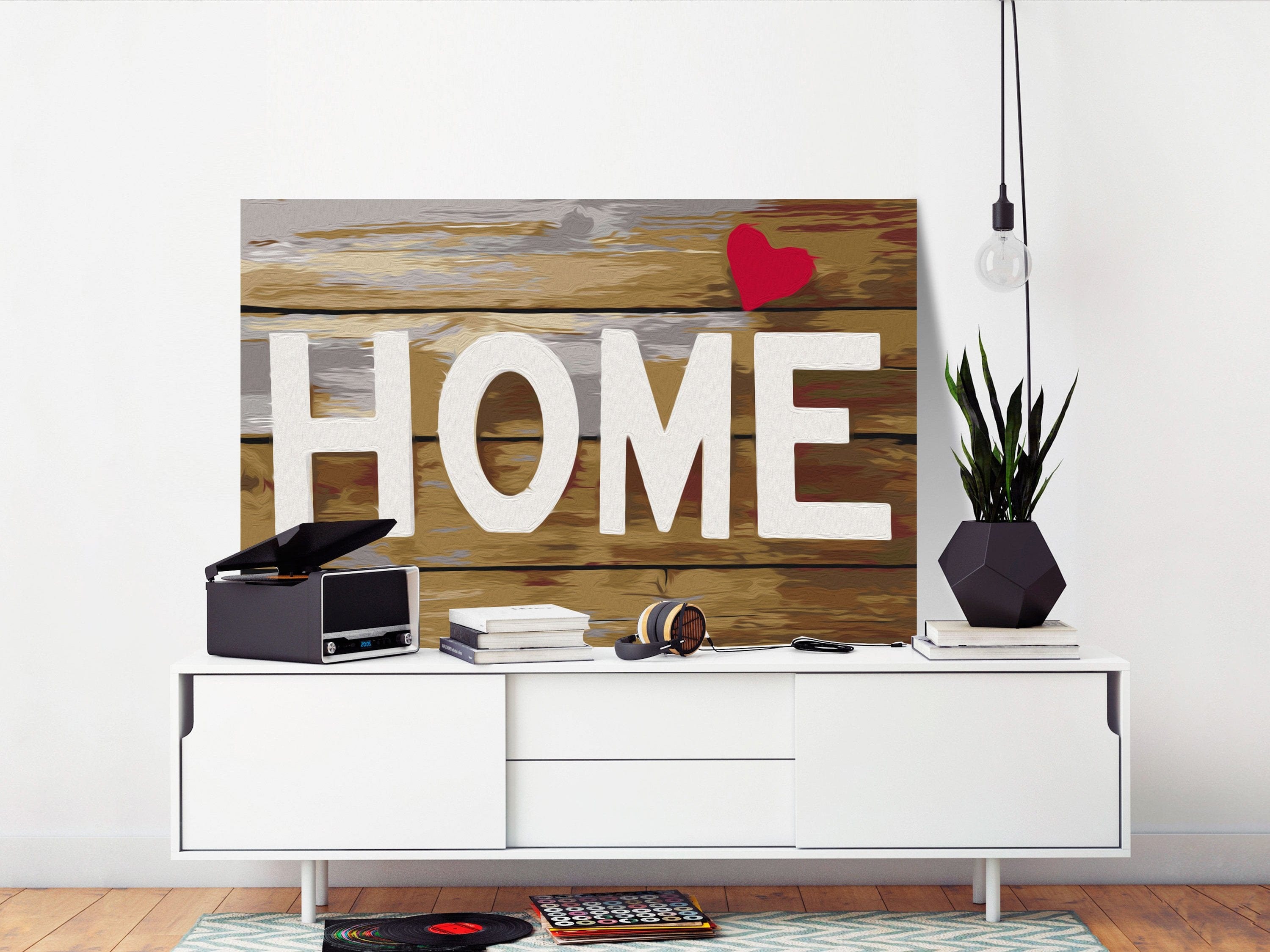 Glezna izkrāso pēc cipariem - Home with Heart 60x40 cm Artgeist