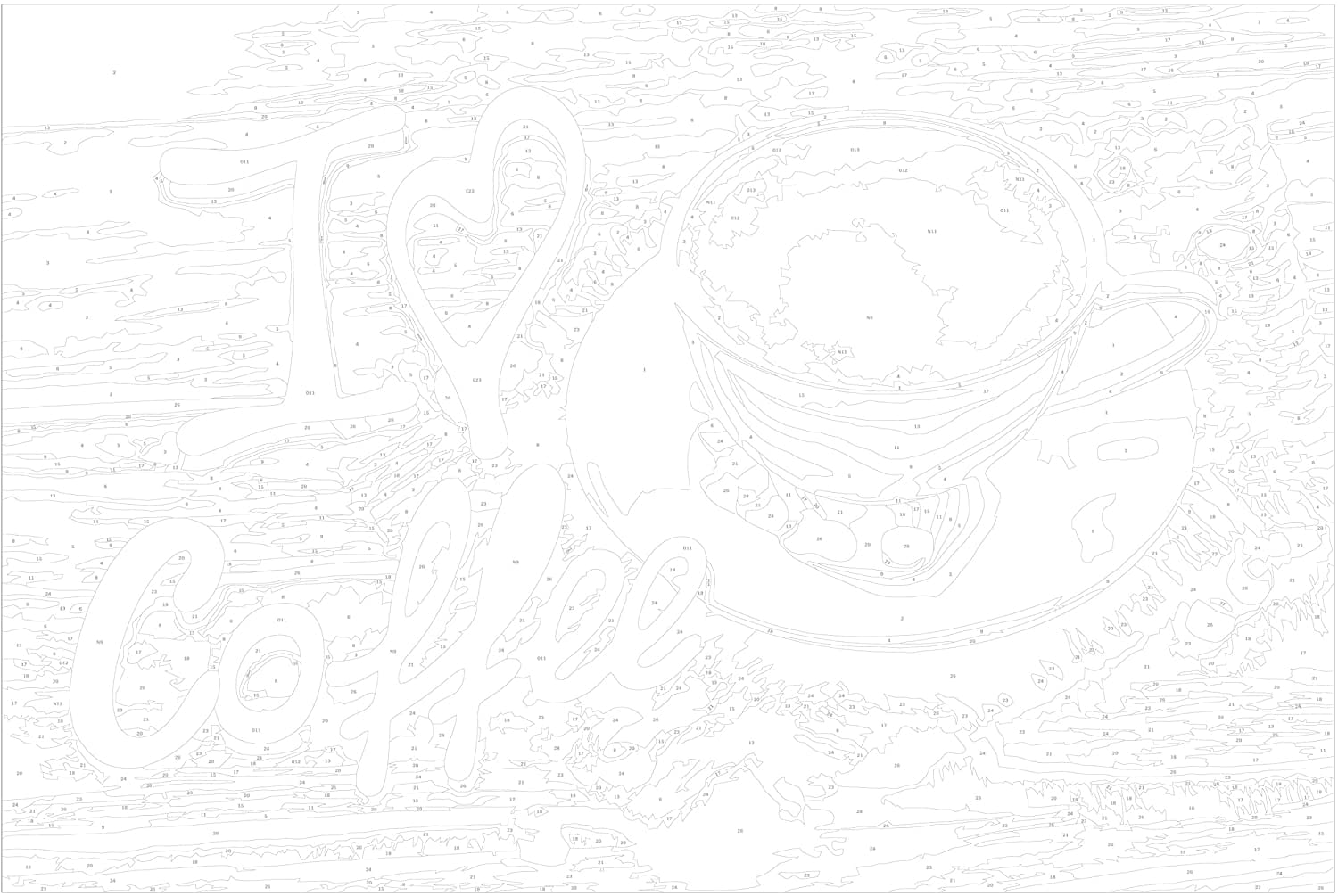 Glezna izkrāso pēc cipariem - I Love Coffee 60x40 cm Artgeist