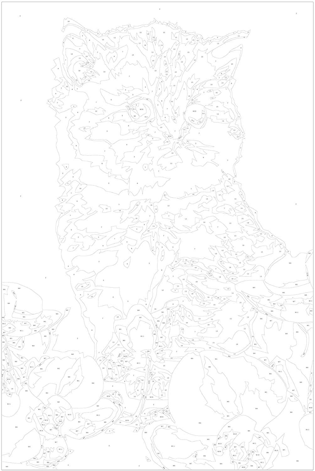 Glezna izkrāso pēc cipariem - Kitty Cat 40x60 cm Artgeist