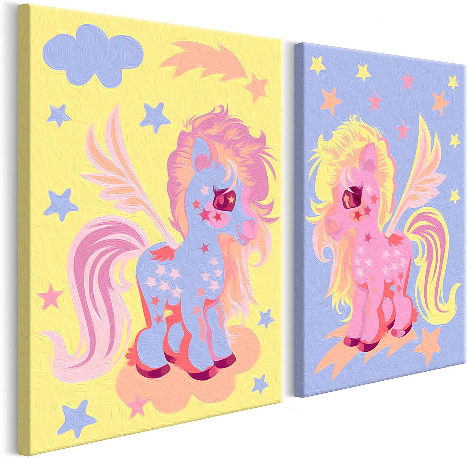 Glezna izkrāso pēc cipariem - Magical Unicorns 33x23 cm Artgeist