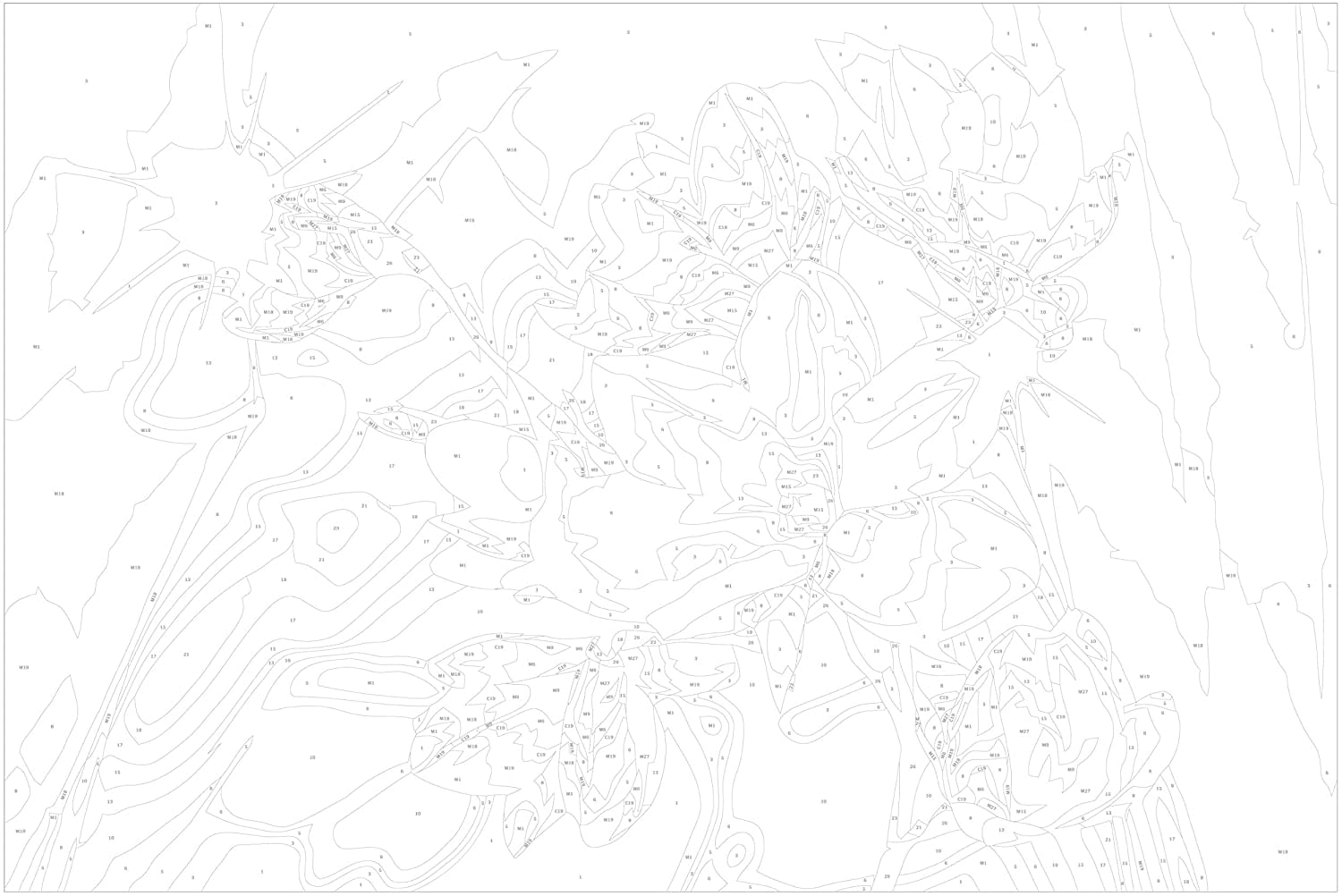 Glezna izkrāso pēc cipariem - Magnolia (Grey Background) 60x40 cm Artgeist